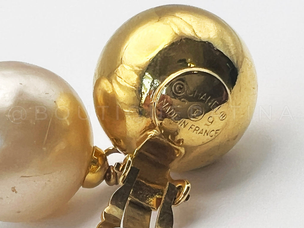 Rare Chanel Collection 29 Large Pearl Drop Earrings