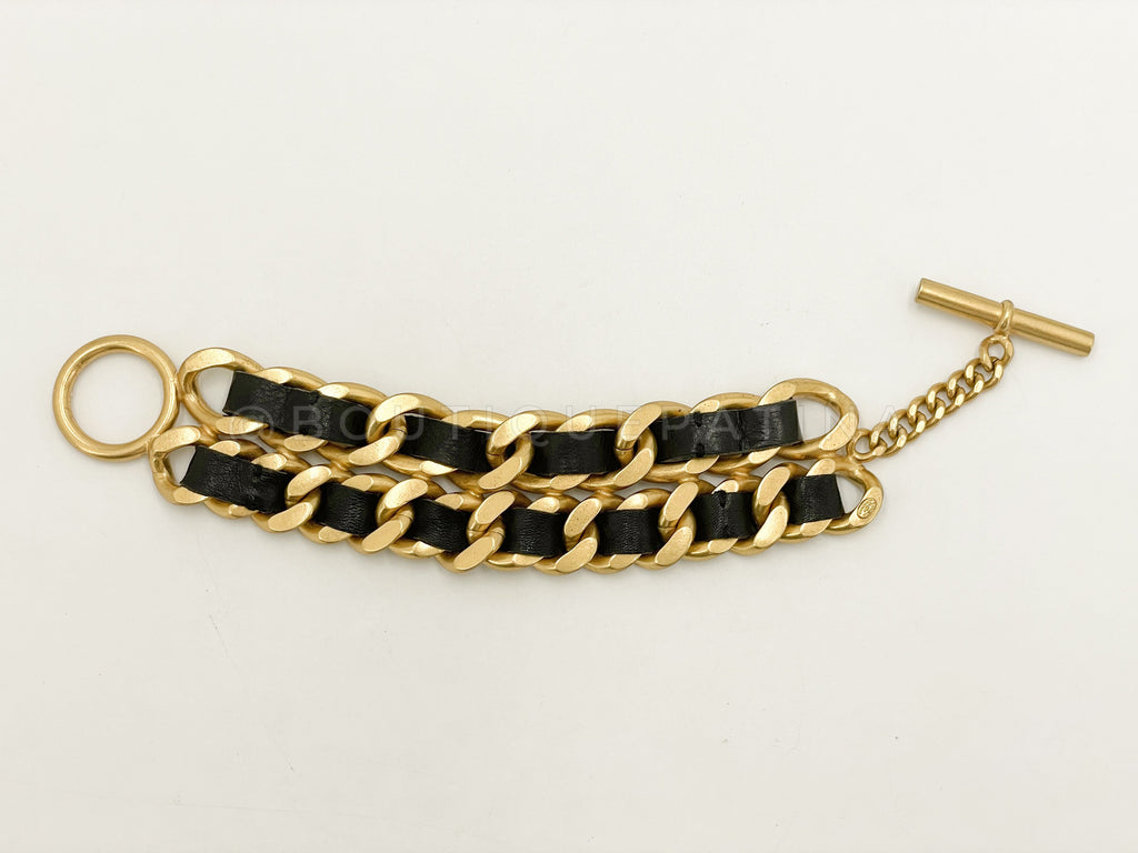 Chanel Vintage 95P Double Woven Chain Bracelet