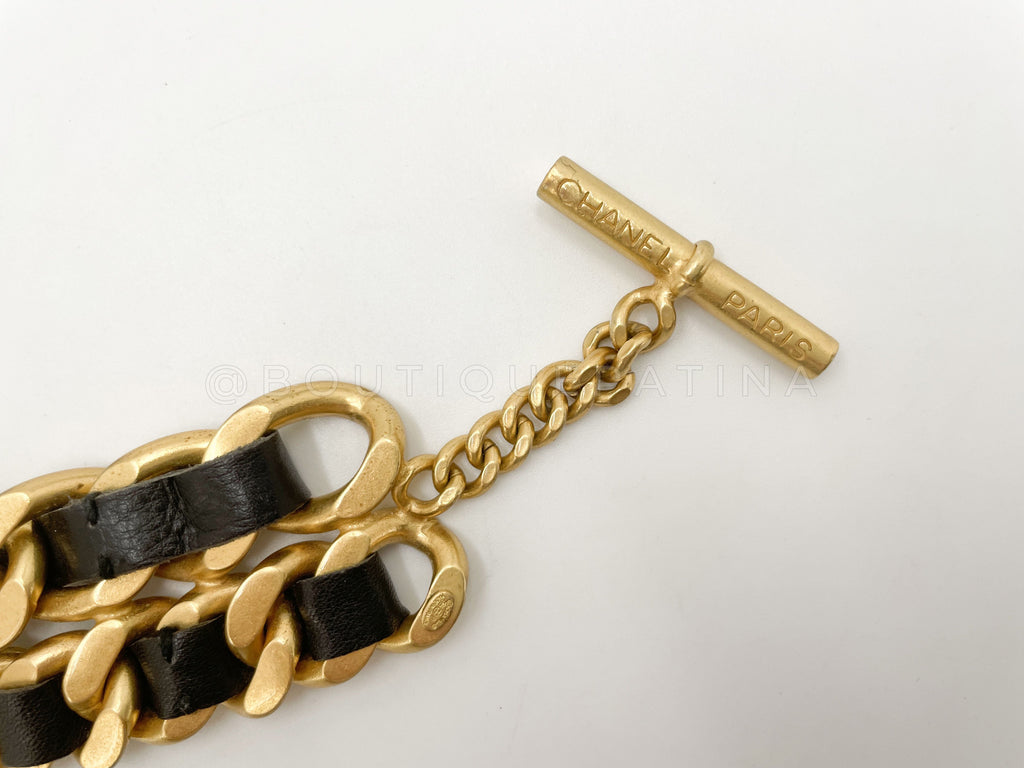 Chanel Vintage 95P Double Woven Chain Bracelet