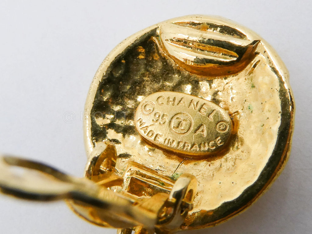 Chanel 95A Vintage CC Drop Earrings
