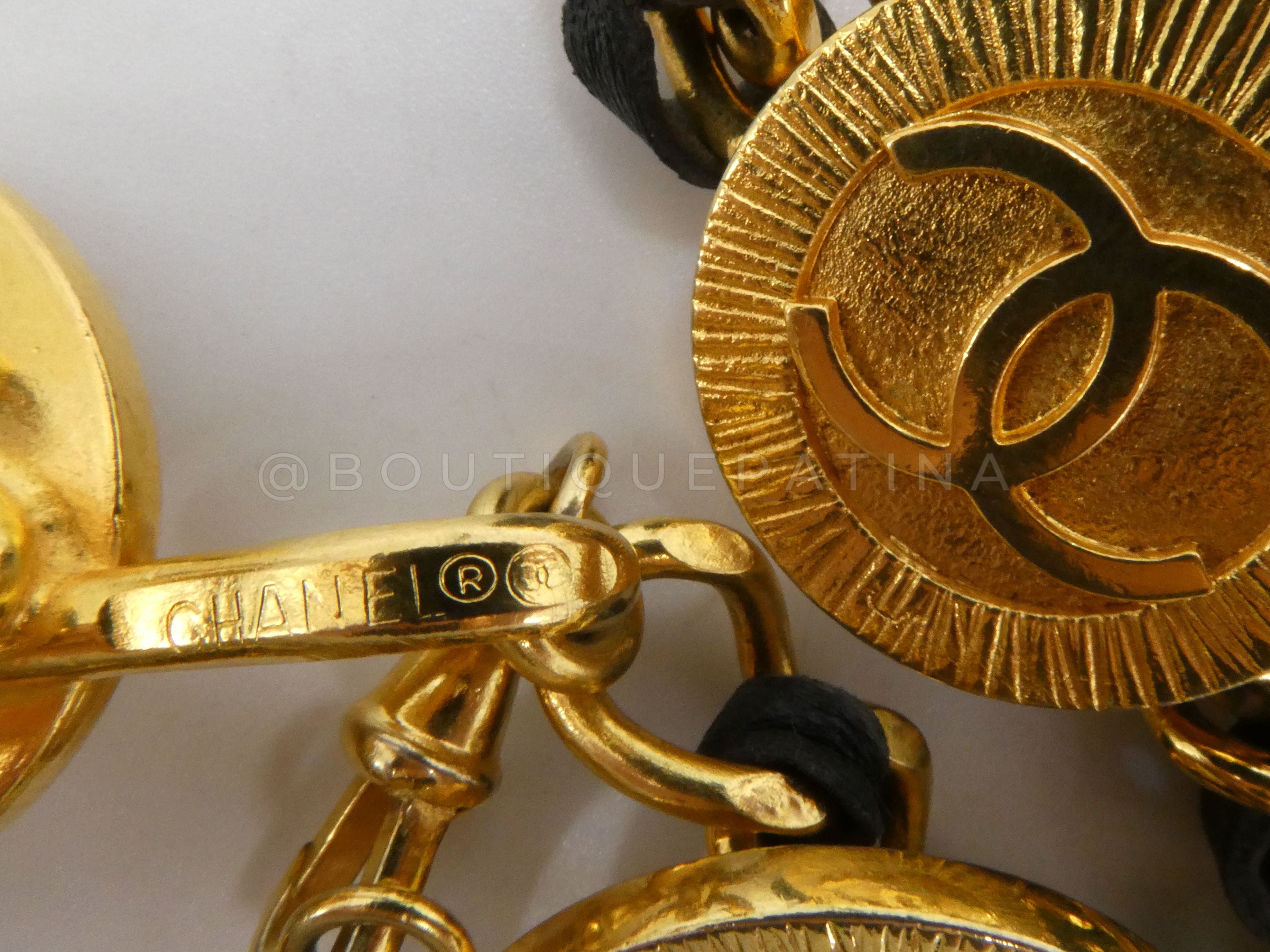 Chanel 1984 Vintage Woven Triple Chain Belt Necklace A11