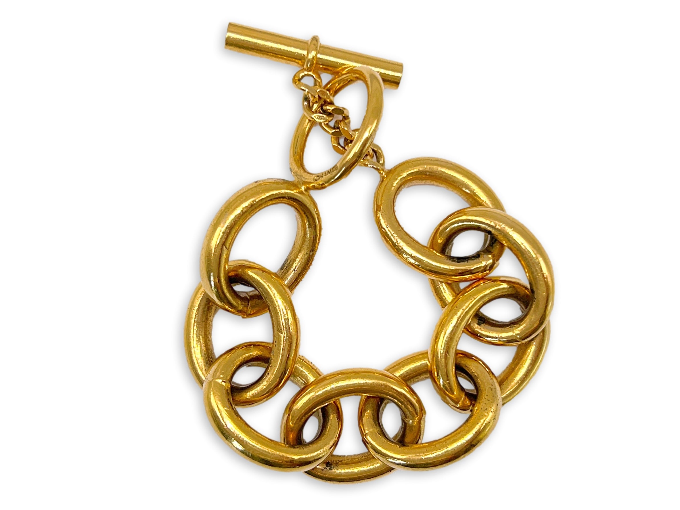 Chanel Vintage 80s Large Chain Link Bracelet