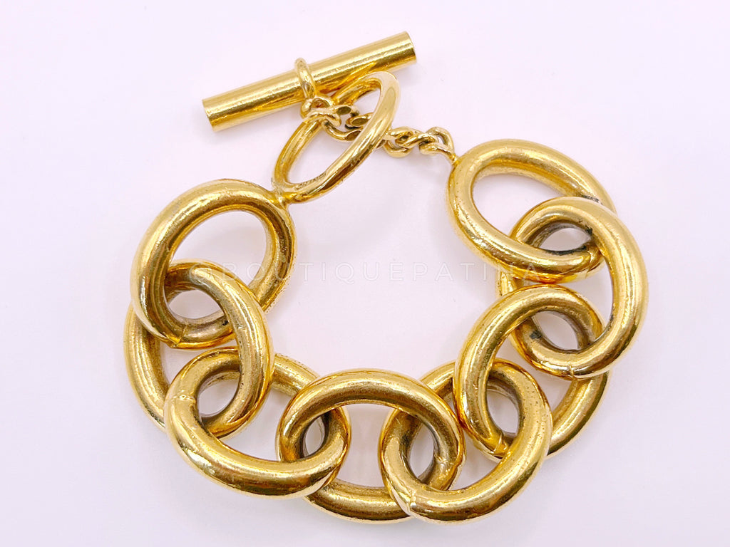 Chanel Vintage 80s Large Chain Link Bracelet