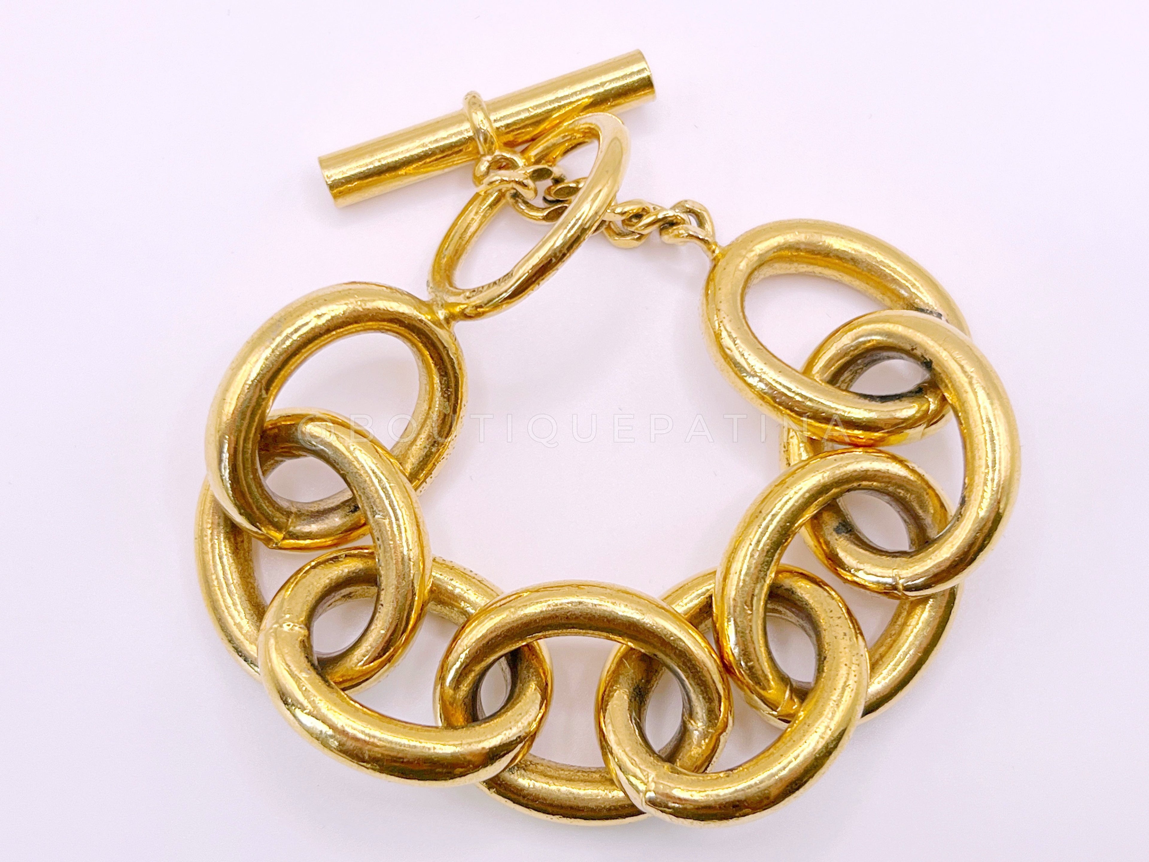 Chanel Vintage 80s Large Chain Link Bracelet