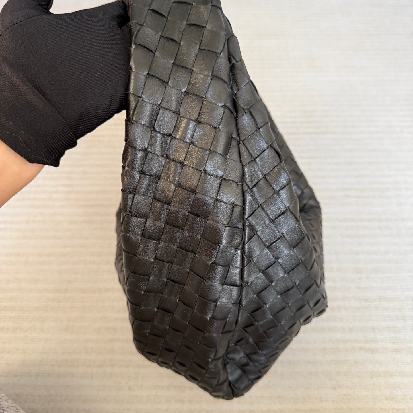 Bottega Veneta Jodie Medium Intrecciato Black Leather Silver Hardware