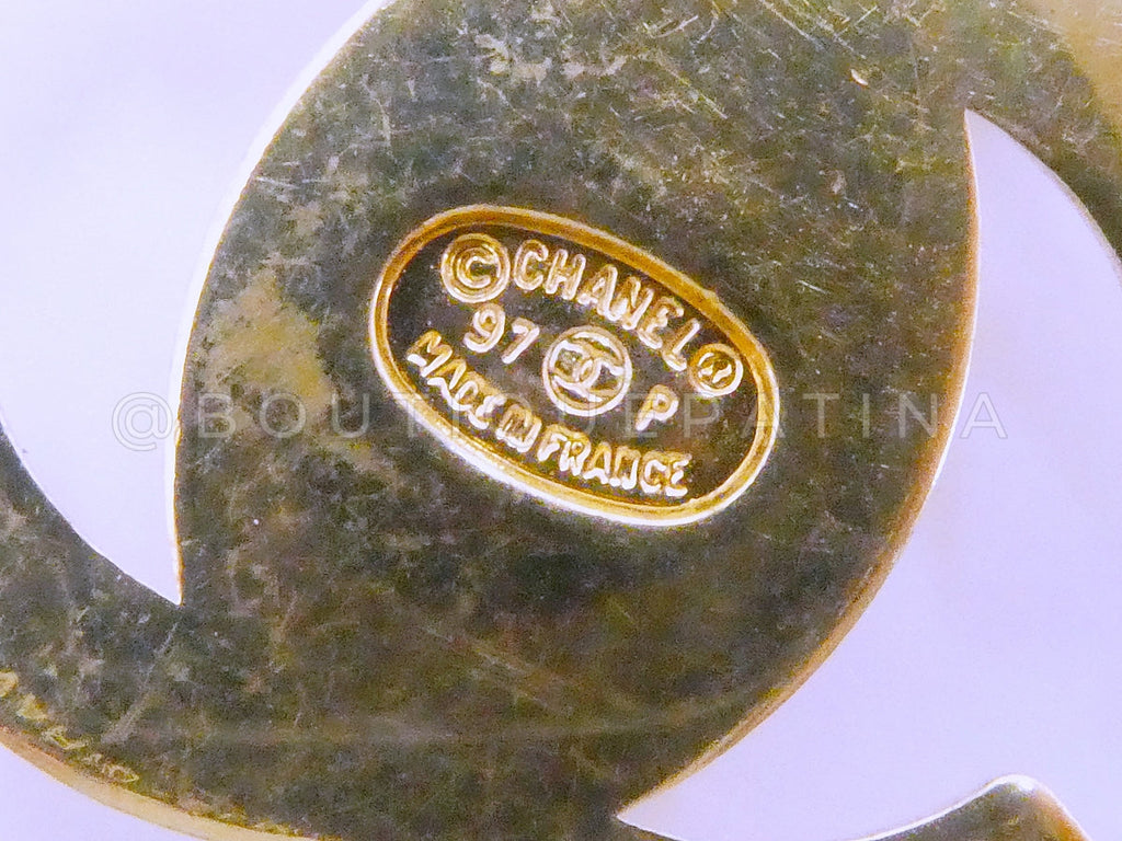 Chanel 97P Vintage Encircled CC Turnlock Necklace 24k GHW 4MK