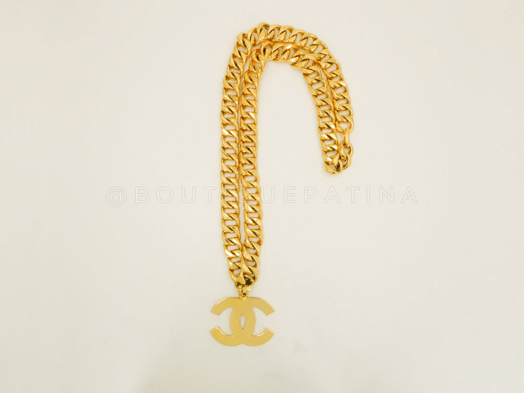 Chanel Vintage Iconic Collection 28 Chunky Chain Logo Necklace Belt Runway 4UX