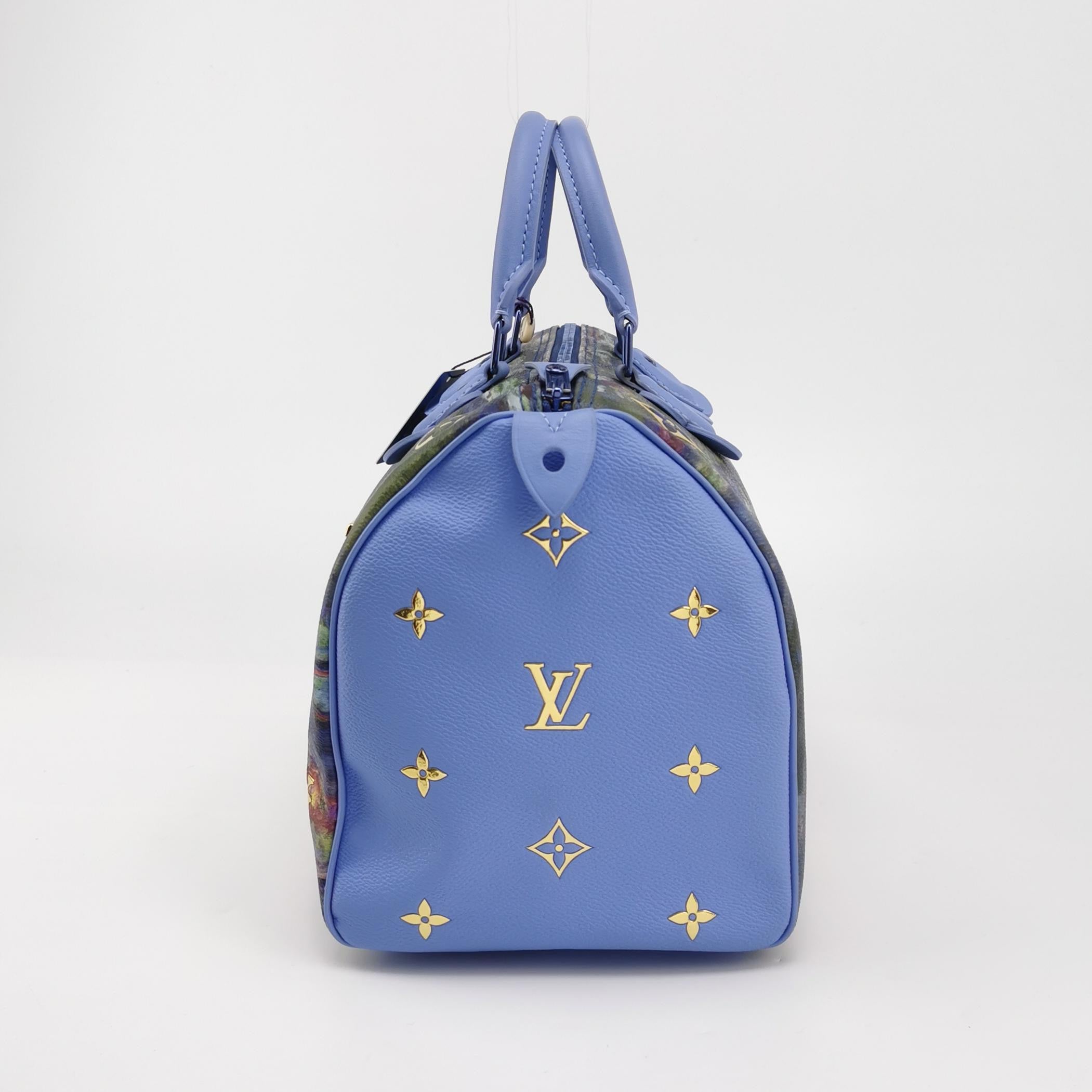 Louis Vuitton x Jeff Koons Speedy 30 Monet Water Lilies Top Handle Bag