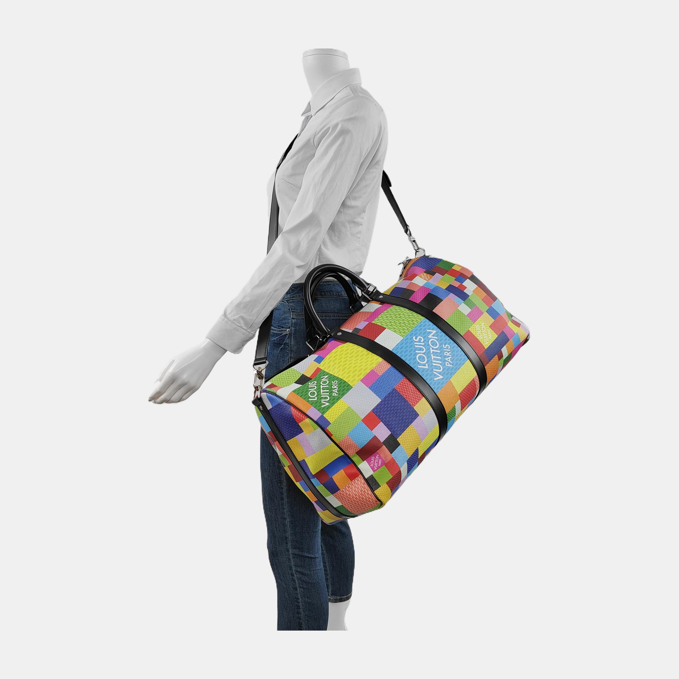 Louis Vuitton Keepall Bandouliere 50 Damier Graphite 3D Multicolor