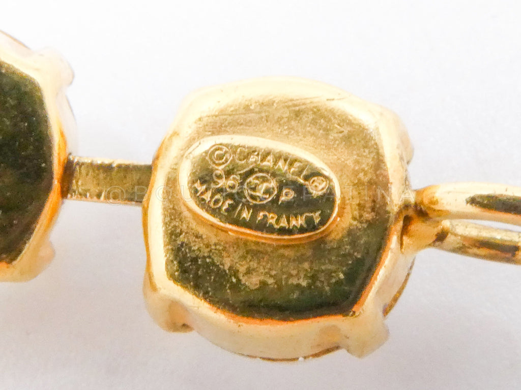 Chanel Vintage 96P "1995 Barbie" Crystal 5 CC Charm Bracelet FC2