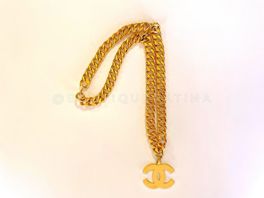 Chanel Vintage Collection 26 "Hip Hop" Giant Logo Chunky Chain Necklace Belt 4UX