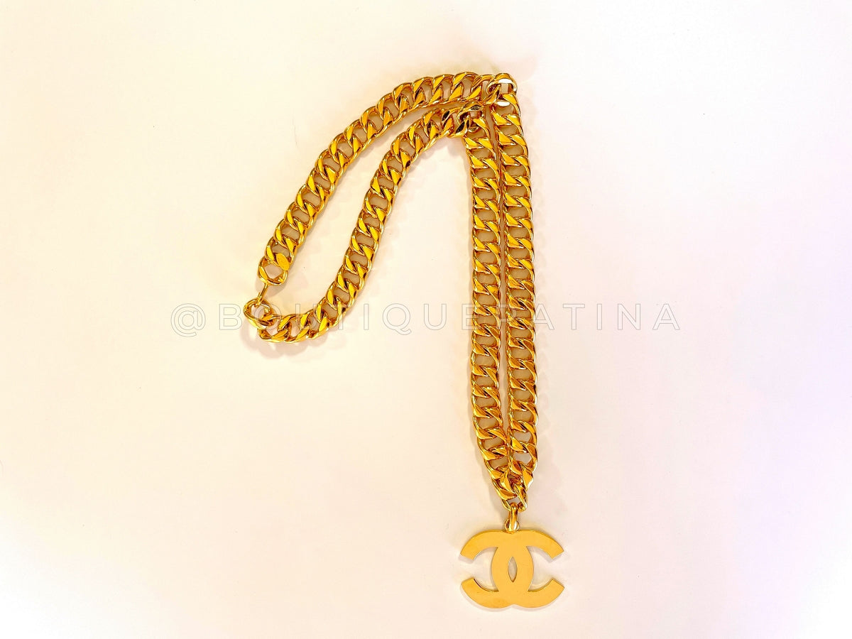 Chanel Vintage Collection 26 "Hip Hop" Giant Logo Chunky Chain Necklace Belt 4UX