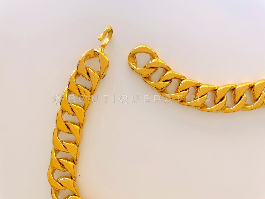 Chanel Vintage Collection 26 "Hip Hop" Giant Logo Chunky Chain Necklace Belt 4UX