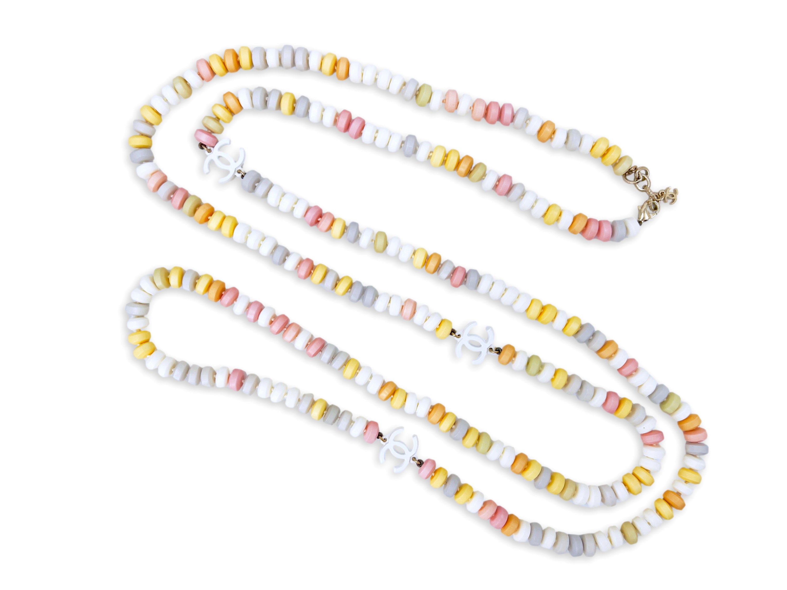 Chanel 2014 Supermarket "Candy" Long Pastel Multicolor Necklace KPB