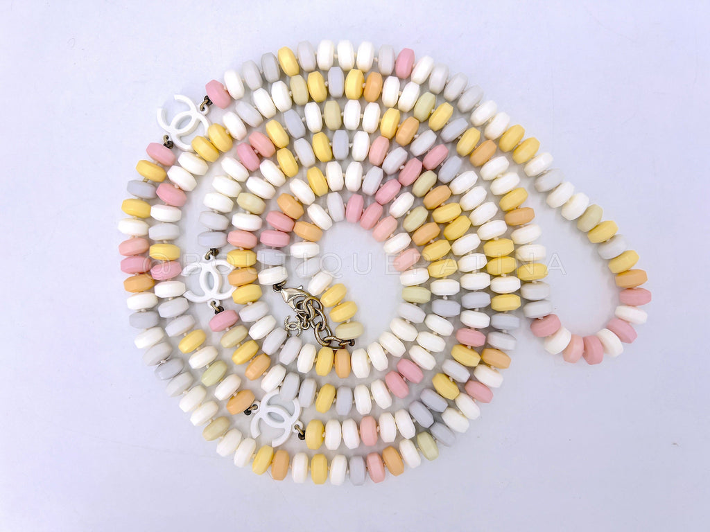 Chanel 2014 Supermarket "Candy" Long Pastel Multicolor Necklace KPB