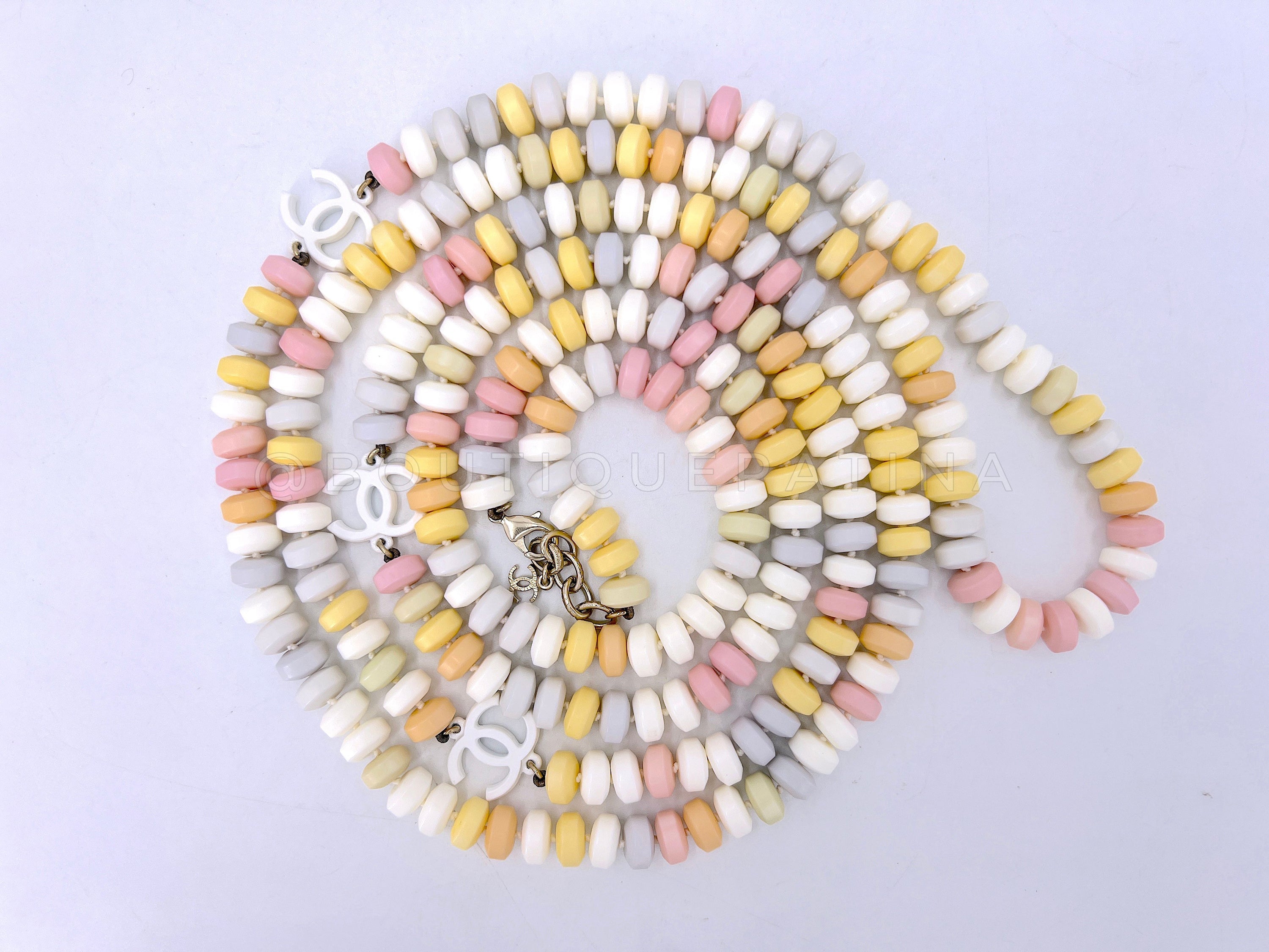 Chanel 2014 Supermarket "Candy" Long Pastel Multicolor Necklace KPB