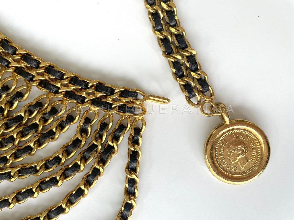 Rare Chanel 93P 15-Layer Woven Chain Belt Necklace 24k GHW