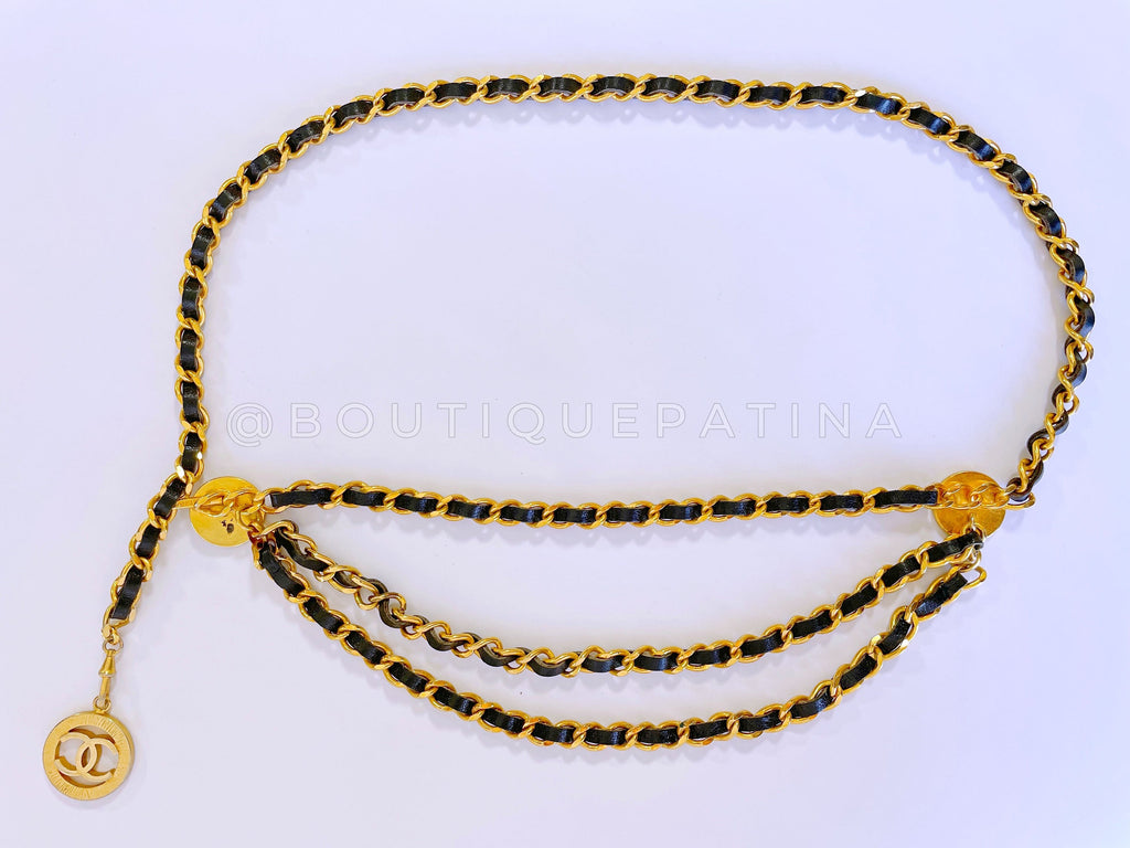 Chanel 1984 Vintage Triple Chain Belt Necklace