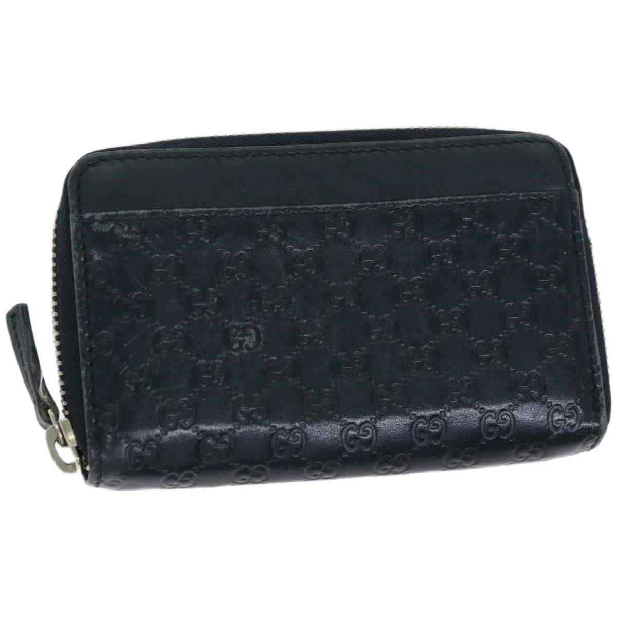 GUCCI GG Canvas Guccissima Coin Purse Navy 256810 67539