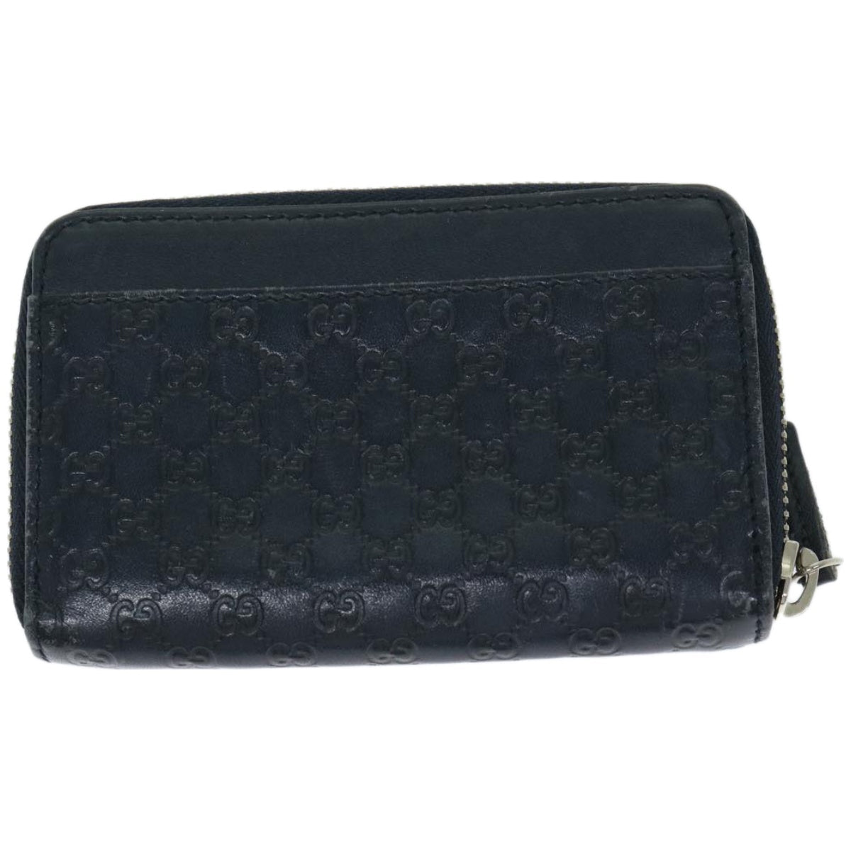 GUCCI GG Canvas Guccissima Coin Purse Navy 256810 67539