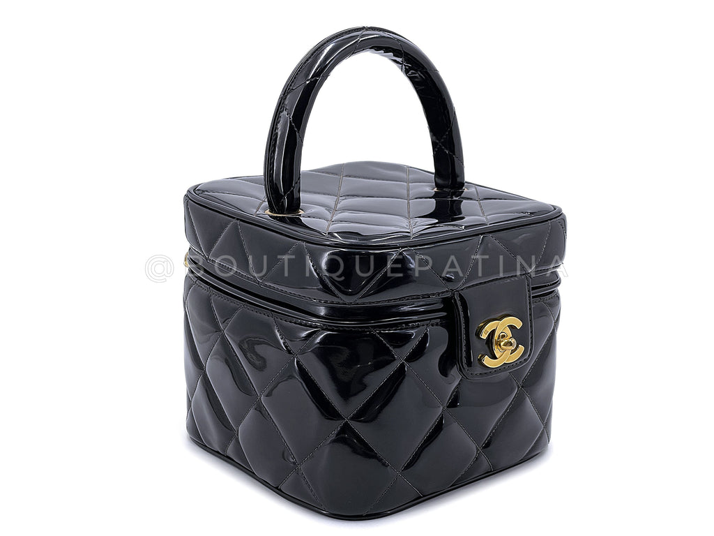 Chanel Vintage 1995 Spring Barbie Vanity Case Bag Black