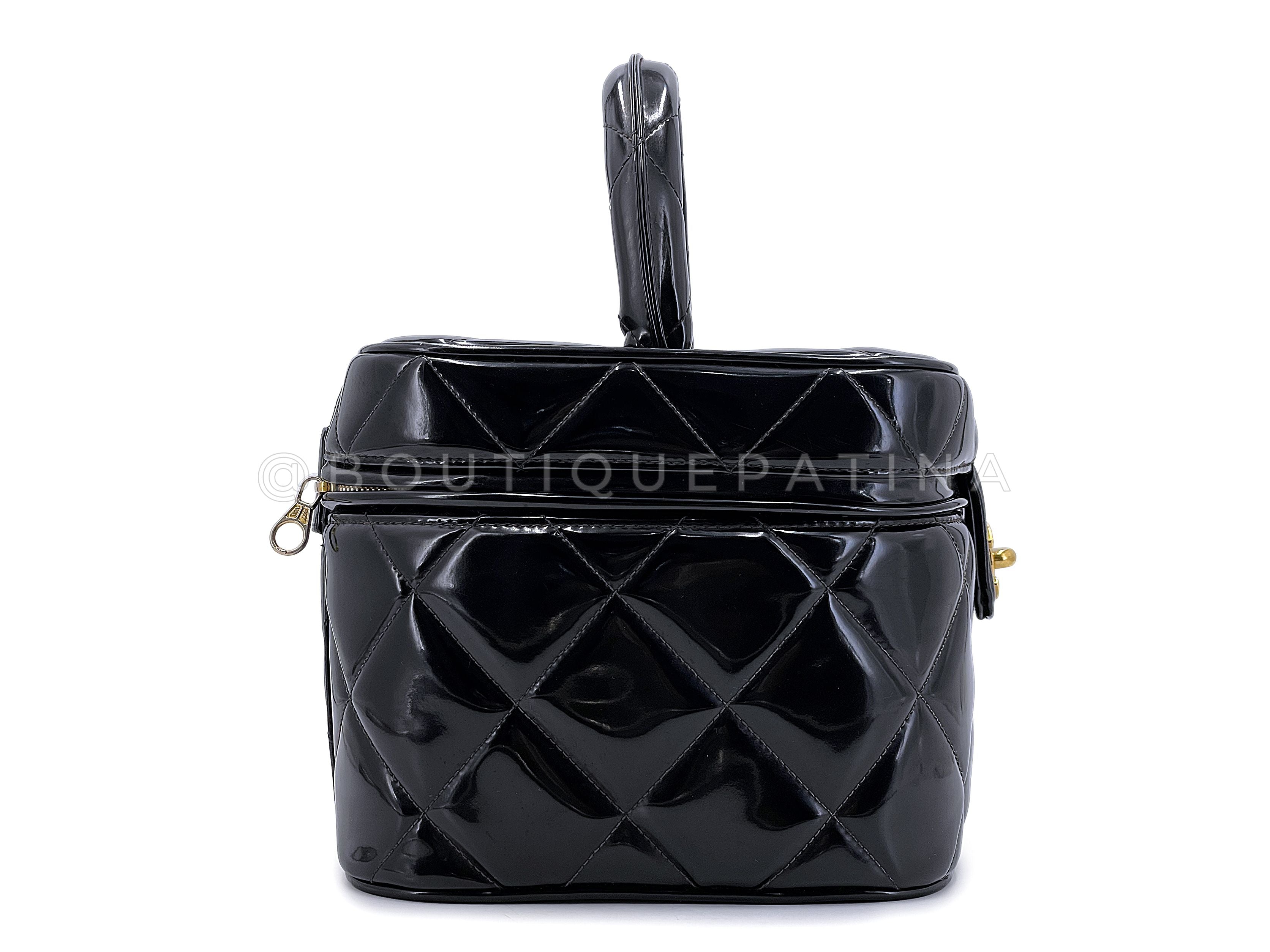 Chanel Vintage 1995 Spring Barbie Vanity Case Bag Black