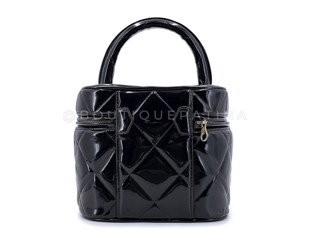 Chanel Vintage 1995 Spring Barbie Vanity Case Bag Black