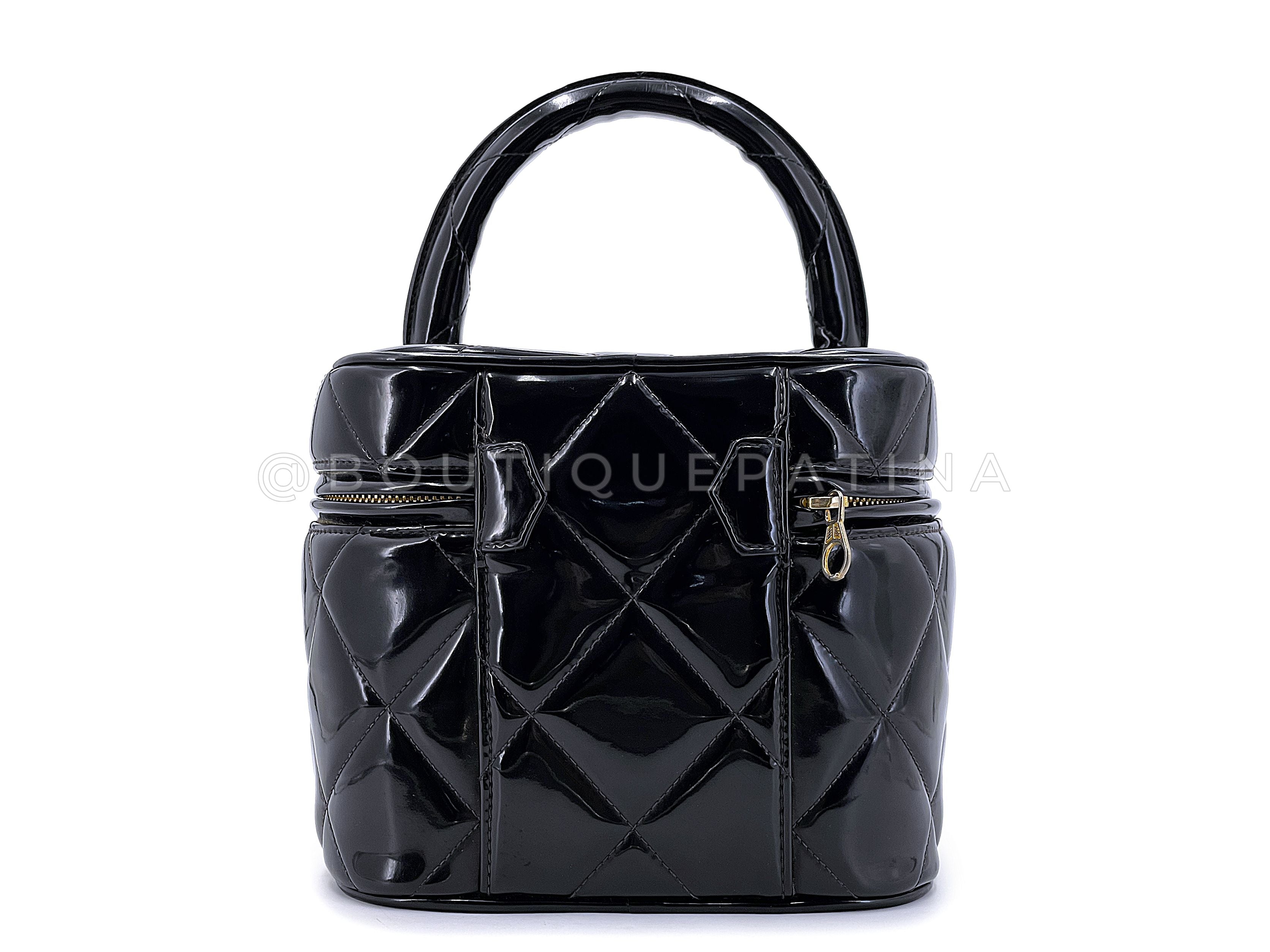 Chanel Vintage 1995 Spring Barbie Vanity Case Bag Black