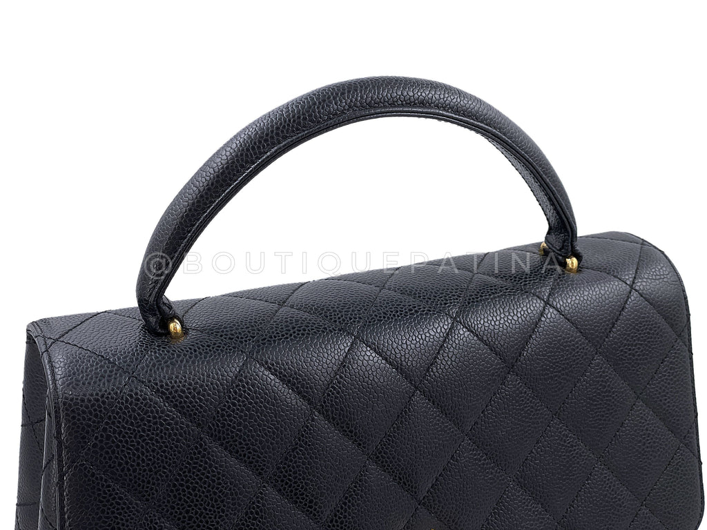 Chanel 2000 Vintage Black Caviar Classic Kelly Bag 24k GHW