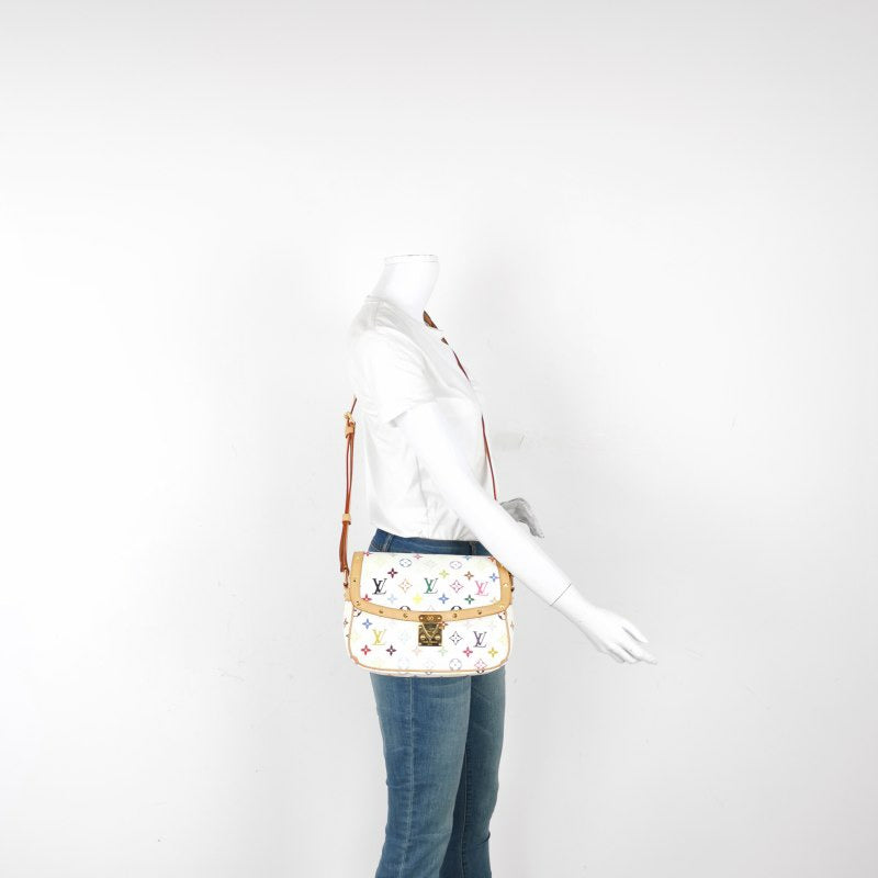Louis Vuitton x Takashi Murakami Sologne Messenger Crossbody Bag White Multicolor