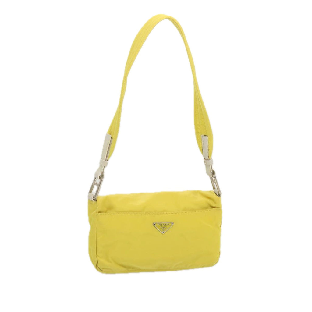 PRADA Shoulder Bag Nylon Yellow 68364