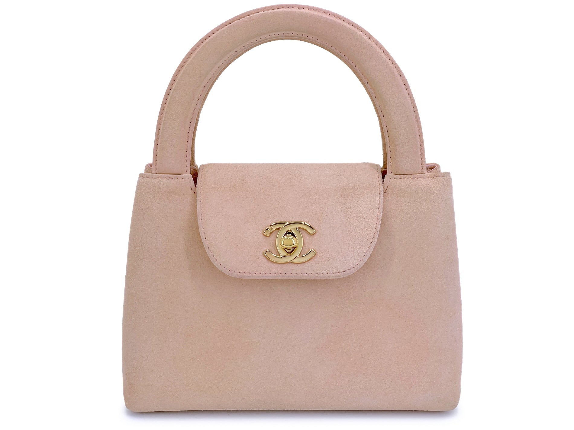 Chanel 1998 Vintage Pale Pink Mini Kelly Evening Bag 5FS
