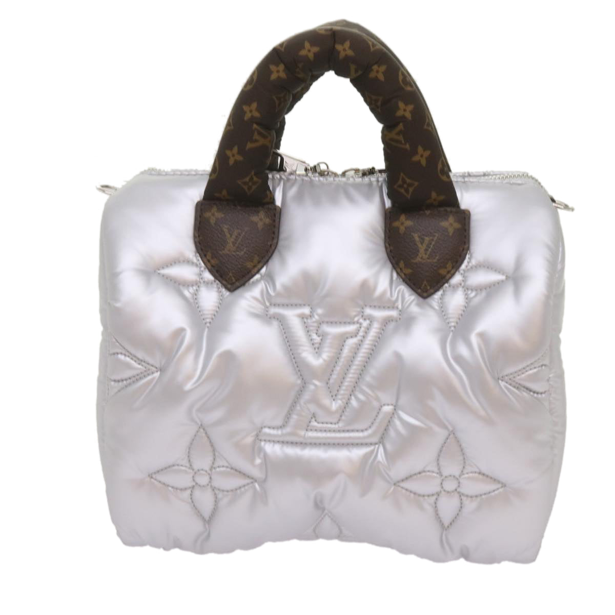 LOUIS VUITTON Linylon Speedy Bandouliere 25 Bag 2way Silver M20973 68692S