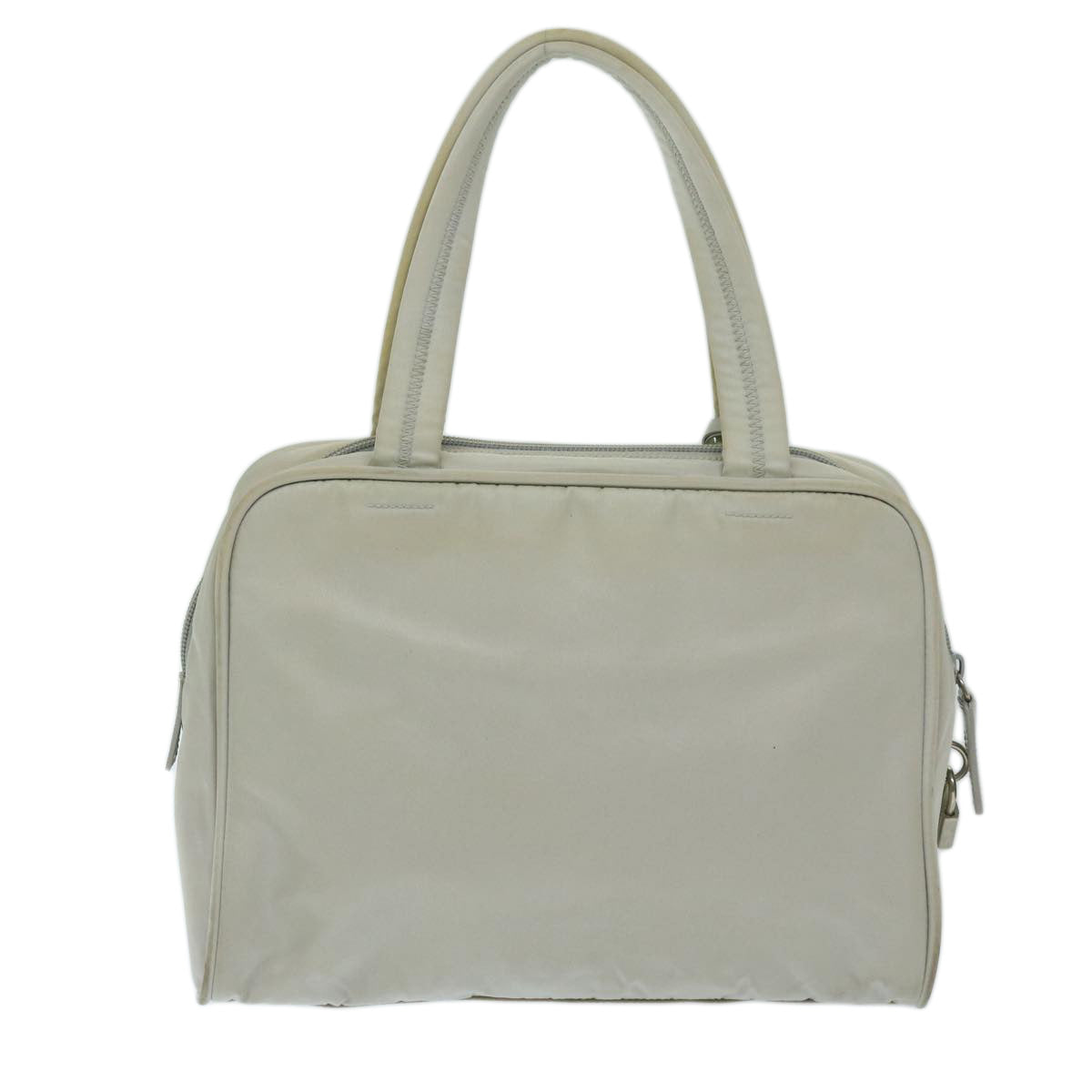 PRADA Hand Bag Nylon Gray 68818