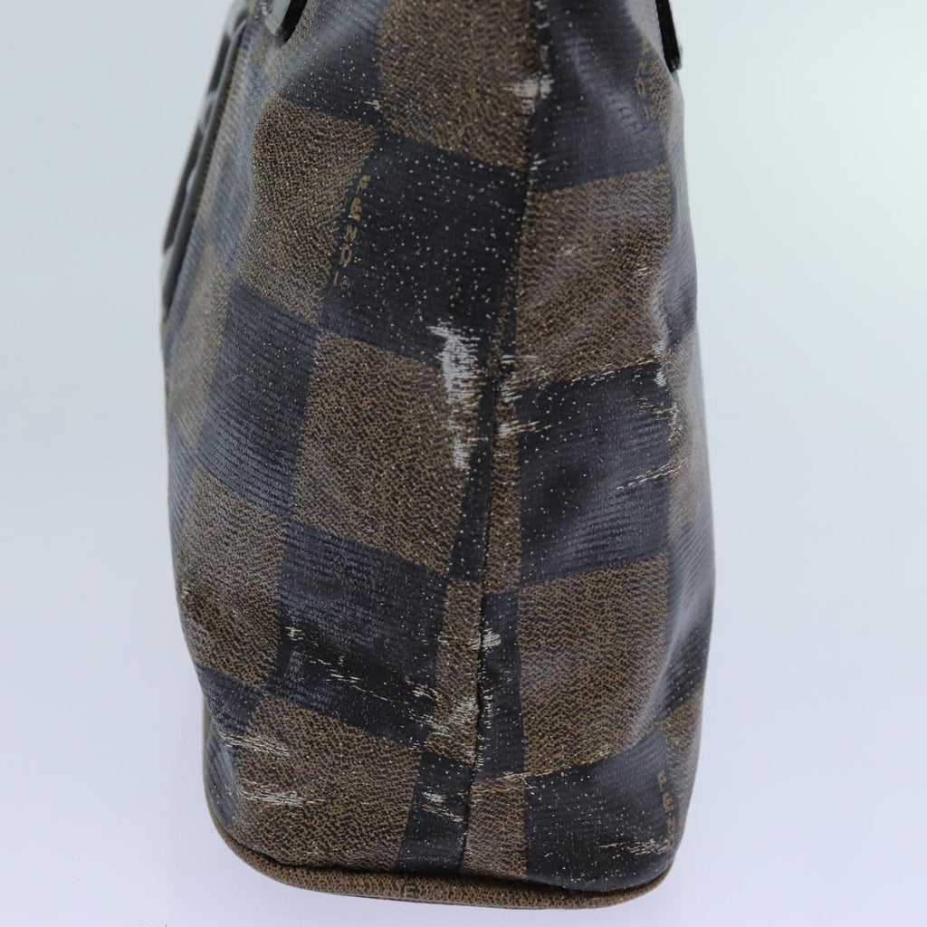 FENDI Pecan Canvas Hand Bag 2way Brown Black 69215