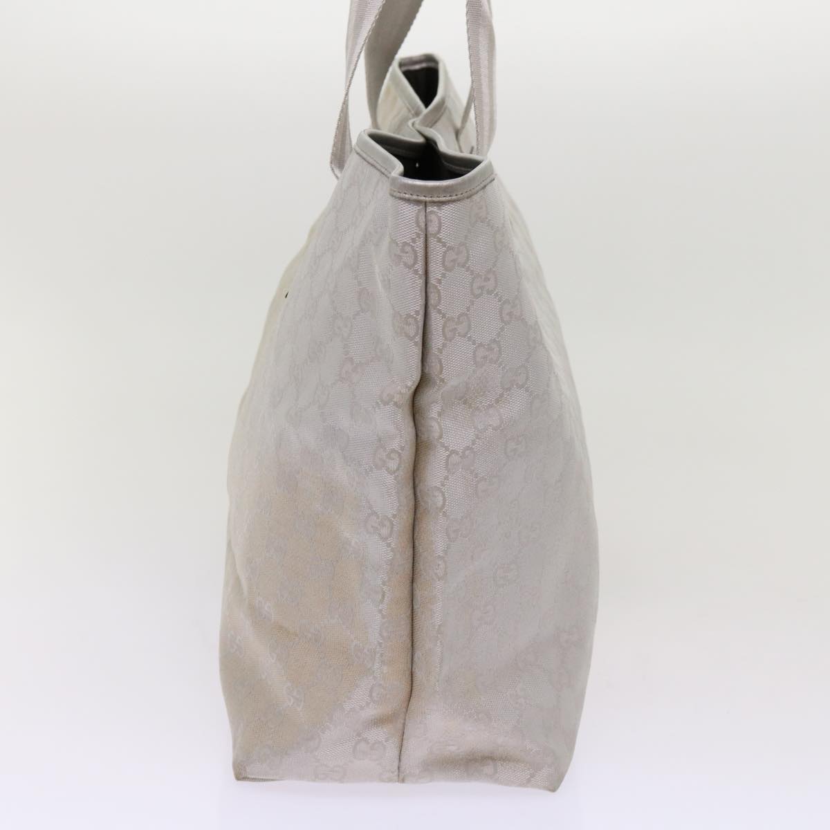 GUCCI GG Canvas Tote Bag Outlet Silver 267474 69367