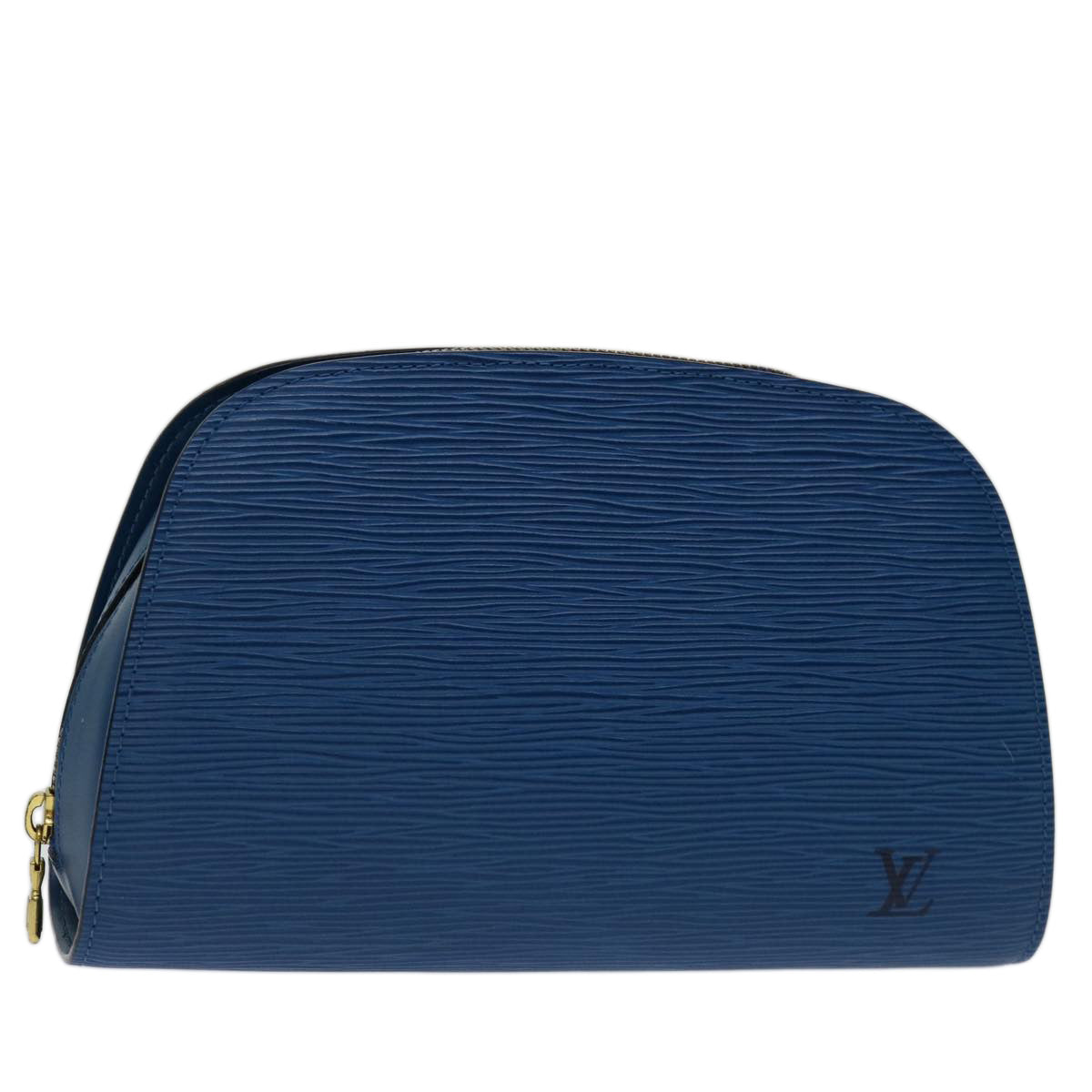 LOUIS VUITTON Epi Dauphine GM Pouch Blue M48435 LV 69549