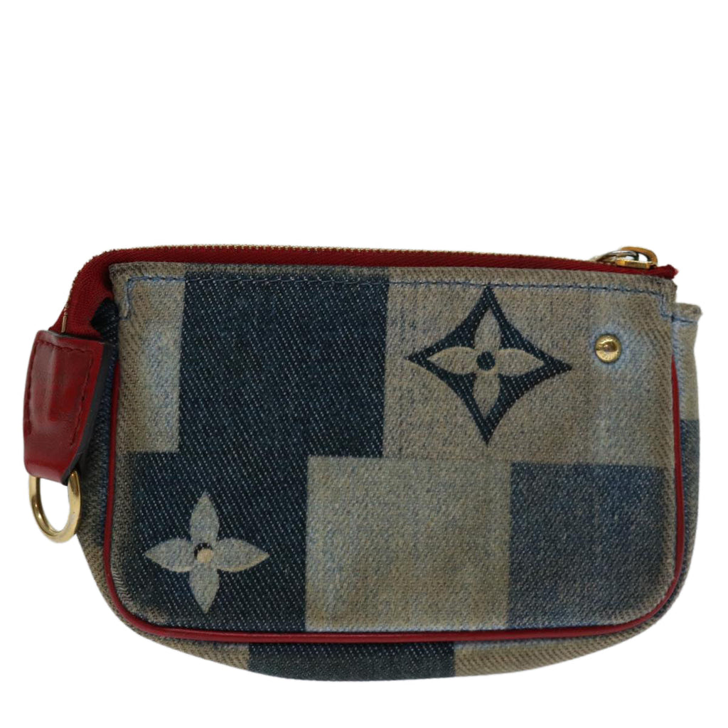 LOUIS VUITTON Monogram Denim Mini Pochette Accessoires Blue M68760 LV 69550