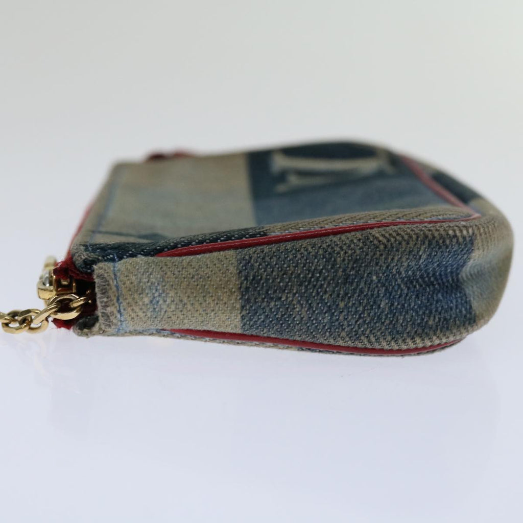 LOUIS VUITTON Monogram Denim Mini Pochette Accessoires Blue M68760 LV 69550