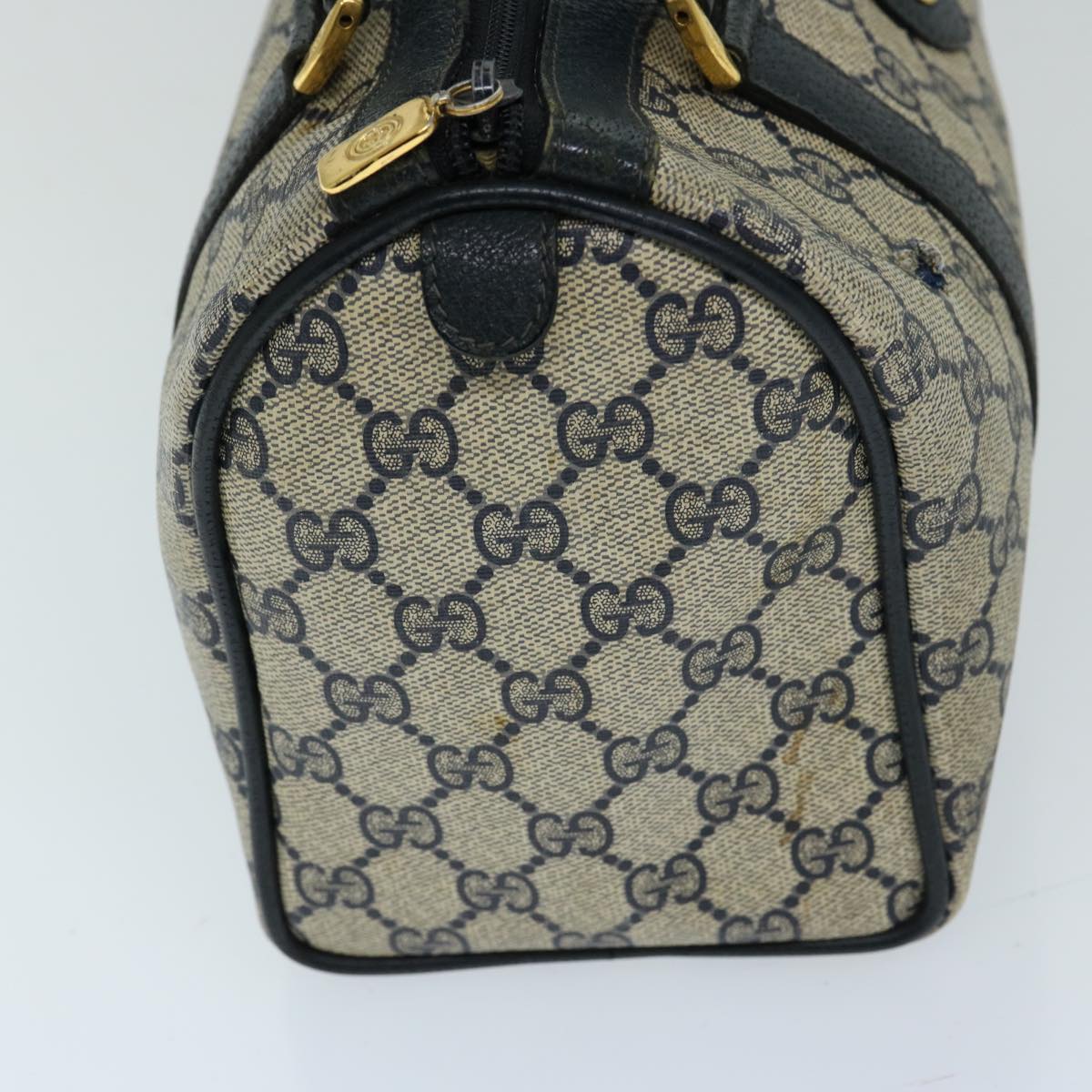 GUCCI GG Supreme Sherry Line Hand Bag PVC Navy Red 40 02 006 69897