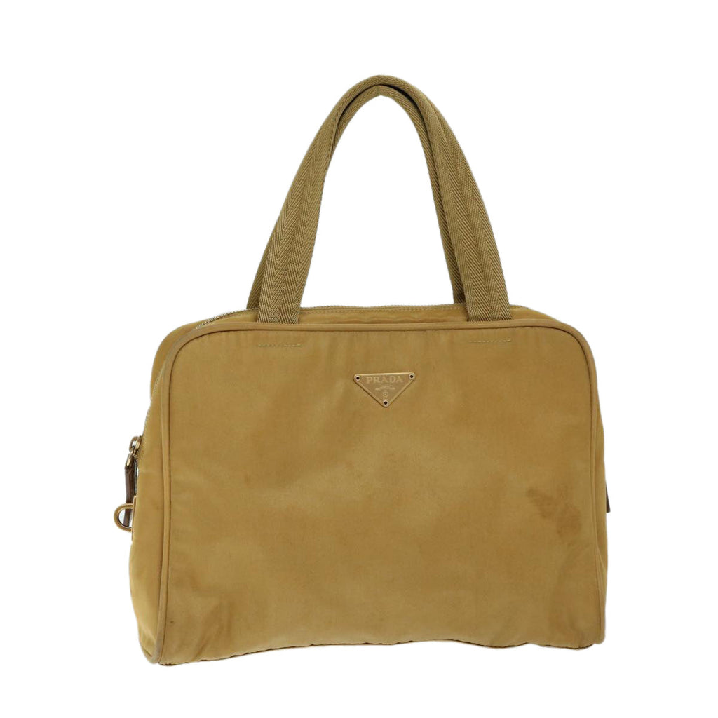 PRADA Hand Bag Nylon Beige 69941