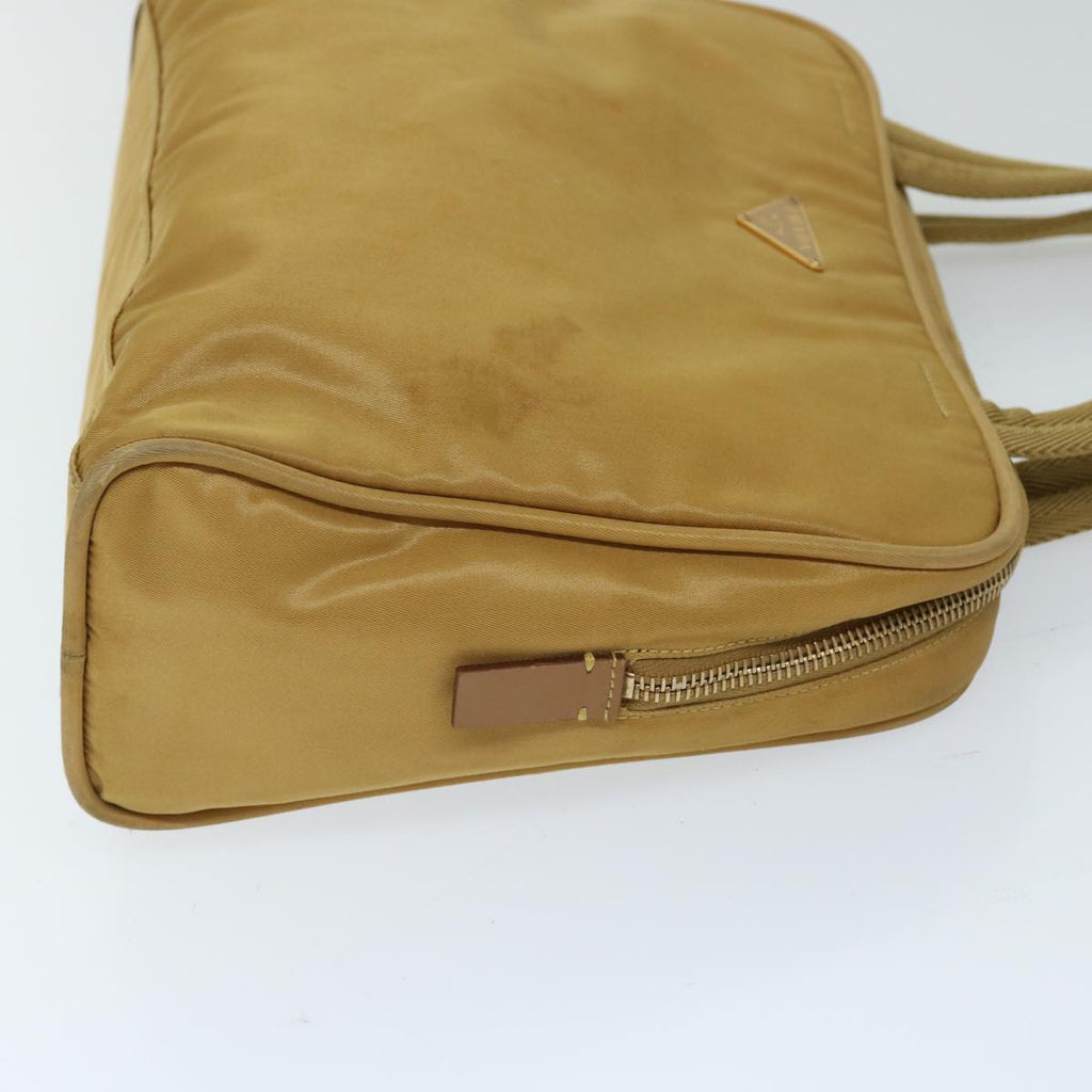 PRADA Hand Bag Nylon Beige 69941