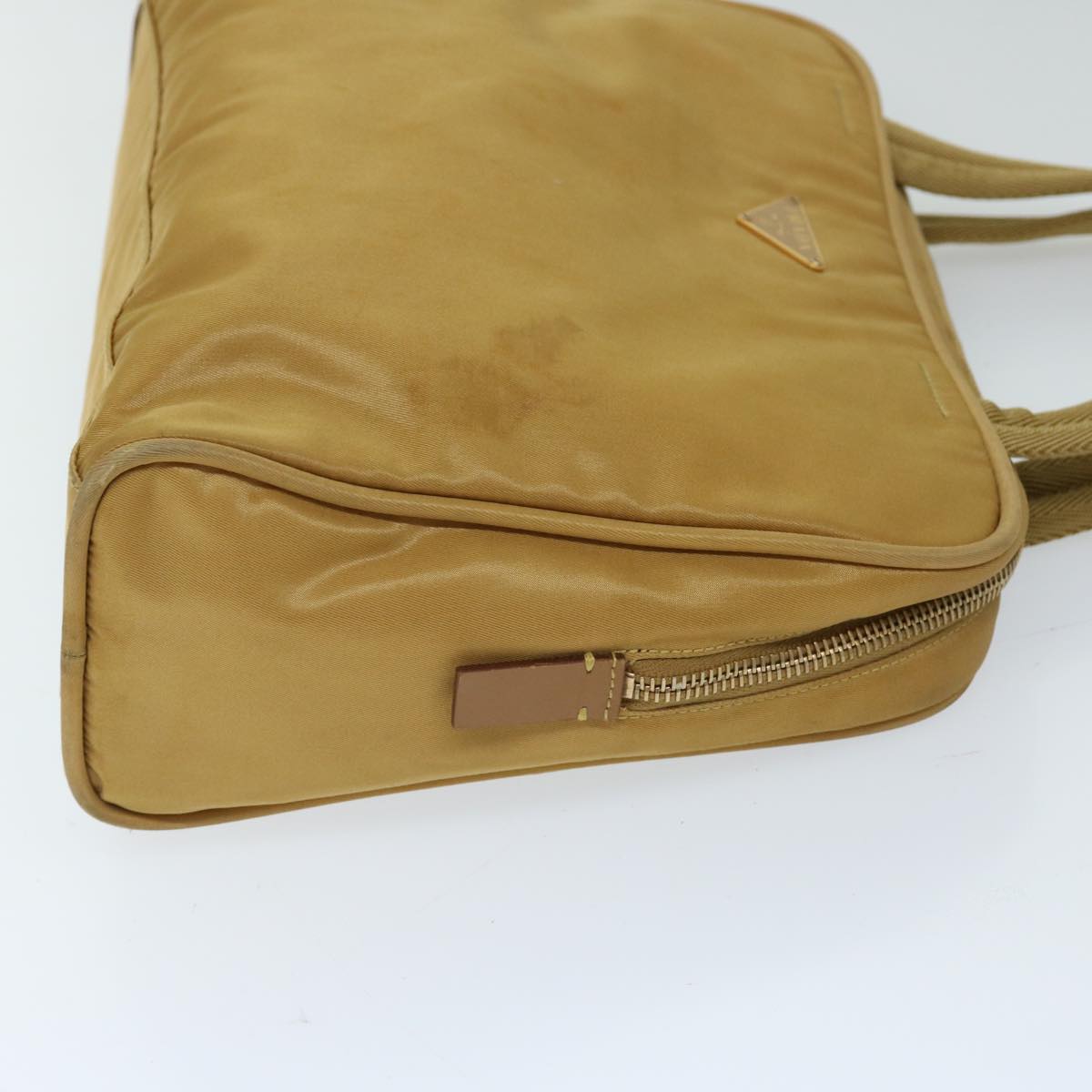 PRADA Hand Bag Nylon Beige 69941