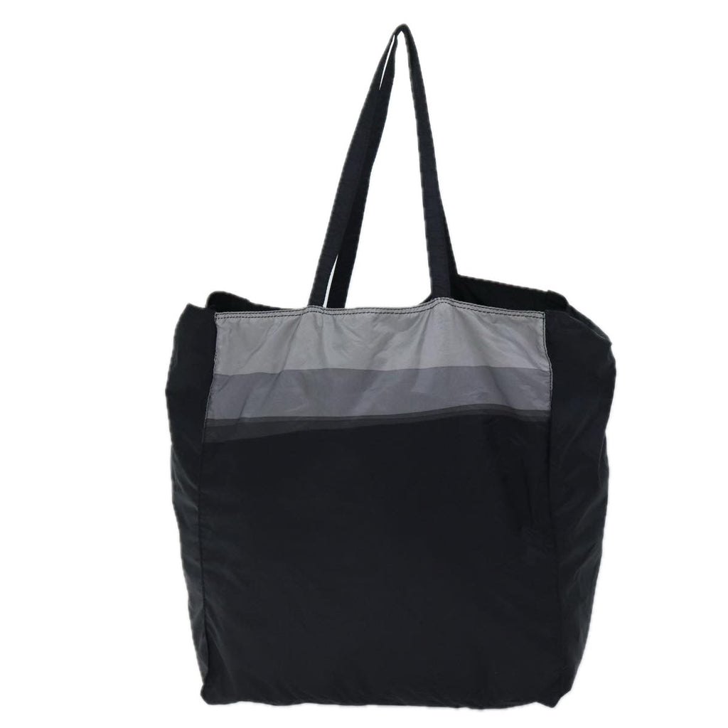 PRADA Tote Bag Nylon Black Gray 69946