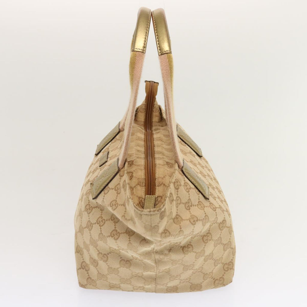GUCCI GG Canvas Sherry Line Hand Bag Beige Gold pink 131228 69953