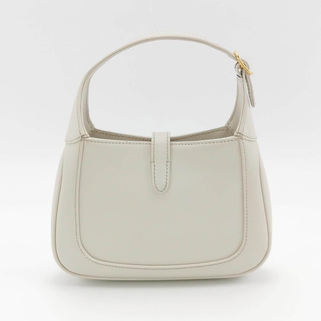 Gucci Jackie 1961 Mini Leather Bag with Adjustable Strap Size White
