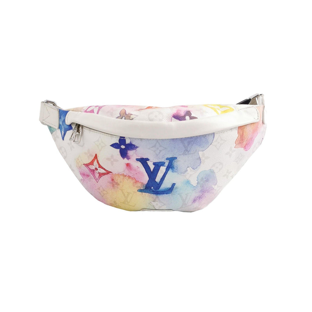 Louis Vuitton Bumbag White Watercolor Canvas and Leather