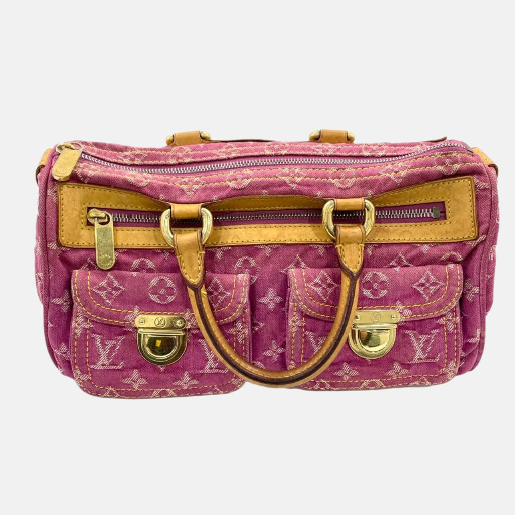Louis Vuitton Denim Neo Speedy Boston Bag Pink