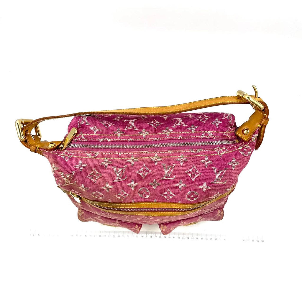 Louis Vuitton Monogram Pink Denim Baggy GM Large Shoulder Bag