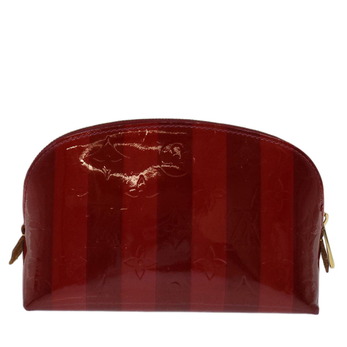 LOUIS VUITTON Vernis Rayure Pochette Cosmetic Pomme D'amour M91721 LV 70046